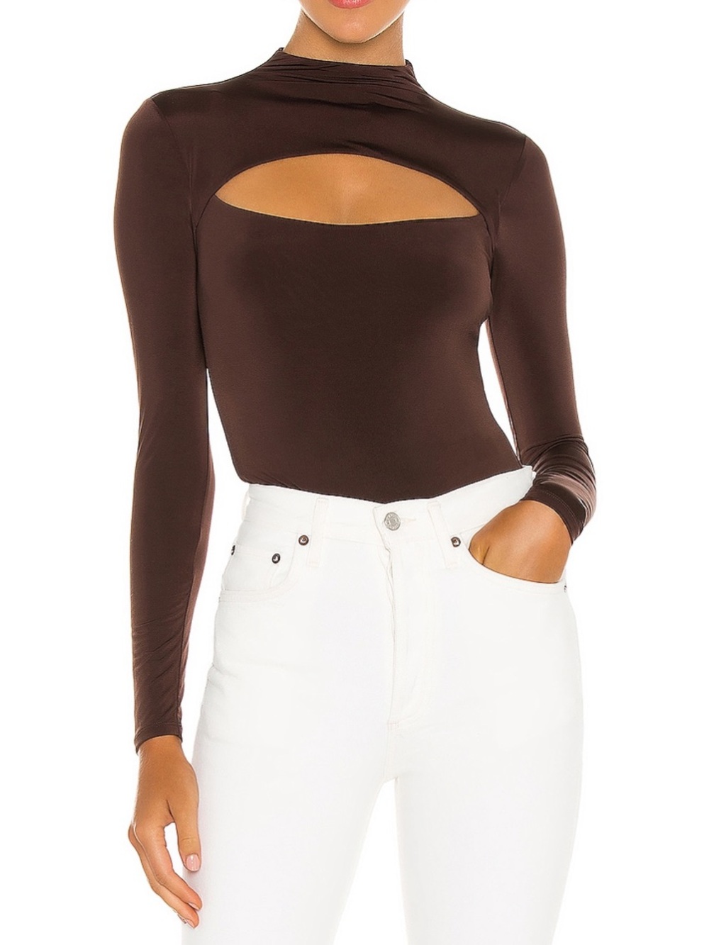 Lovers + friends Electra bodysuit brown